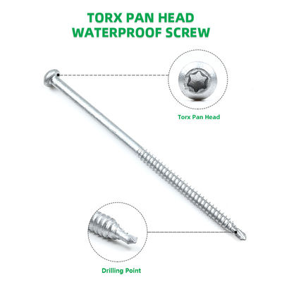 St6.3*125mm Bimetal Galvanized Pan Head Torx Self Drilling Screws Προσαρμοσμένη υποστήριξη
