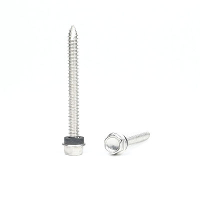 Ατσάλι από ανοξείδωτο χάλυβα ST6.3*55mm Flange Hex Self Tapping Screw