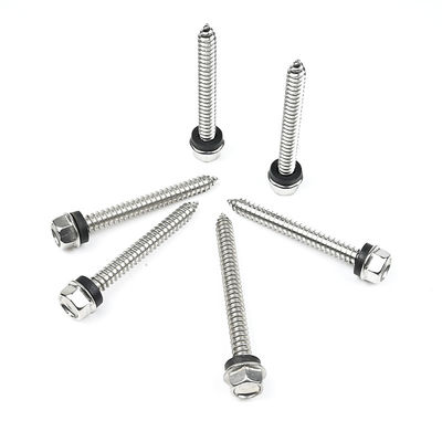 Ατσάλι από ανοξείδωτο χάλυβα ST6.3*55mm Flange Hex Self Tapping Screw