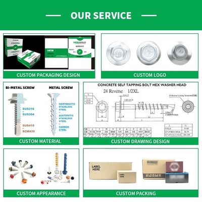 Ατσάλι από ανοξείδωτο χάλυβα Torx Trim Head Deck Screws για ξύλινη δομή