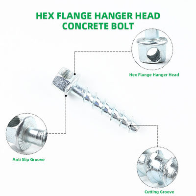 Αγκυροβολία από σκυρόδεμα M10/10*60mm HEX Head Style Self Tapping Zinc Plated Anchor Screws