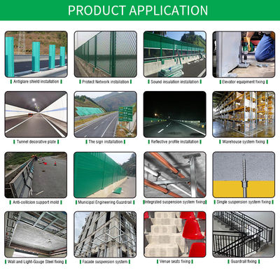 Επικεφαλής με επικάλυψη Hex CSK Self Tapping Σιδηροτροφική Αγκυροβόληση Αγκυροβολημένη ράβδος για το μασονείο