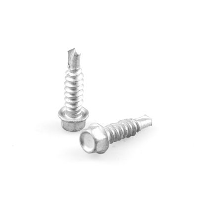 SCM435 Unitek Sus304 Sus410 Hex Washer Self Drilling Screw St6.3x25 για πλακέτα ινώδους τσιμέντου