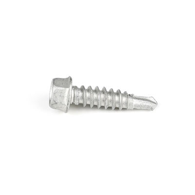 SCM435 Unitek Sus304 Sus410 Hex Washer Self Drilling Screw St6.3x25 για πλακέτα ινώδους τσιμέντου
