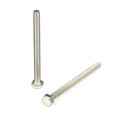 Ατσάλι από ανοξείδωτο χάλυβα A4 316 Full Thread Hex Din 933 Bolt Solar Fastener Machine Bolt M4x50