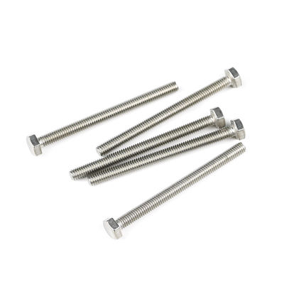 Ατσάλι από ανοξείδωτο χάλυβα A4 316 Full Thread Hex Din 933 Bolt Solar Fastener Machine Bolt M4x50