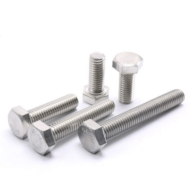 DIN Standard 304 Χάλυβα από ανοξείδωτο χάλυβα Hex Bolt Full Thread Bolt M4 M5 M6 M8 Plain Finish