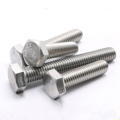 DIN Standard 304 Χάλυβα από ανοξείδωτο χάλυβα Hex Bolt Full Thread Bolt M4 M5 M6 M8 Plain Finish