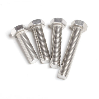 DIN Standard 304 Χάλυβα από ανοξείδωτο χάλυβα Hex Bolt Full Thread Bolt M4 M5 M6 M8 Plain Finish
