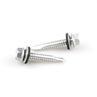 Καθαρό φινίρισμα Bimetal SS316 Hex Washer Head Self Drilling Screw για συντήρηση οροφών