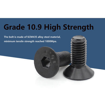 DIN7991 M8 Black Oxide Countersunk Head Hexagon Socket Allen Csk Σιδερένιο