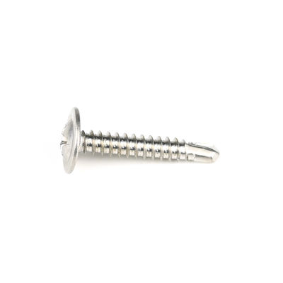 Προσαρμοσμένο 4,8mm Wafer Head Phillips Drive βίδες 304 ανοξείδωτο χάλυβα αυτοτρυπάνι βίδα