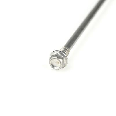 HEX 5.5x243mm Ατσάλι από ανοξείδωτο χάλυβα 410 Στροφές αυτοτρύπανσης με διπλό νήμα 7 σημείων
