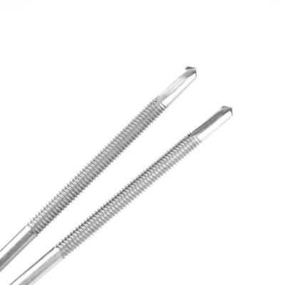 HEX 5.5x243mm Ατσάλι από ανοξείδωτο χάλυβα 410 Στροφές αυτοτρύπανσης με διπλό νήμα 7 σημείων