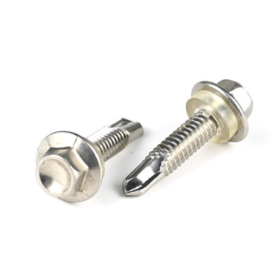 Ruspert Ss304 Ατσάλι Hex Κεφαλή πλυντήρα αυτοτρυπάνιση βίδα με πλυντήρα PVC για ηλιακή δέσμη