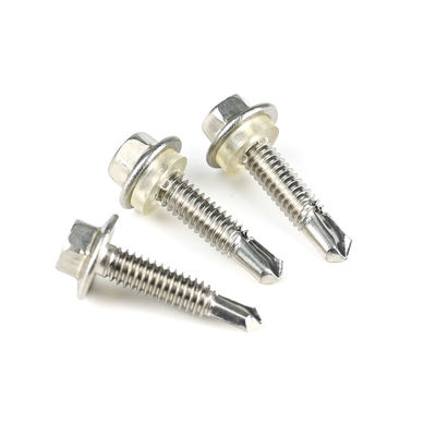 Ruspert Ss304 Ατσάλι Hex Κεφαλή πλυντήρα αυτοτρυπάνιση βίδα με πλυντήρα PVC για ηλιακή δέσμη