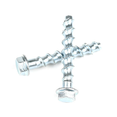 Ατσάλι άνθρακα Ζιγκένιο επιχρίστωση φλάντζη Hex σκουπίδια σκυρόδεμα άγκυρα M8 60mm Στροφές μασονιού βρόγχοι