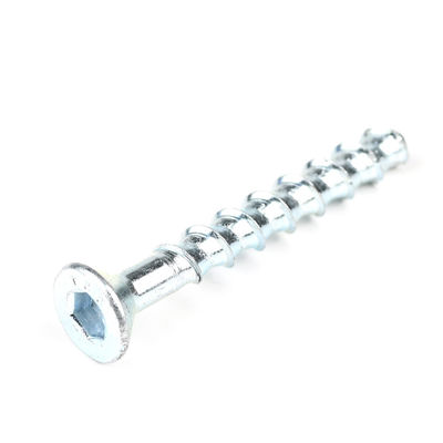 M8 80mm Ζινκ Επεξεργασία Countersunk Hex Socket Head Bolt για το σκυρόδεμα προσαρμοσμένη υποστήριξη