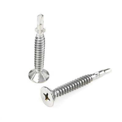 Κίτρινο ατσάλι Phillips Countersunk Flat Head Metal Self Drilling Screw με φτερά Tapping Screw