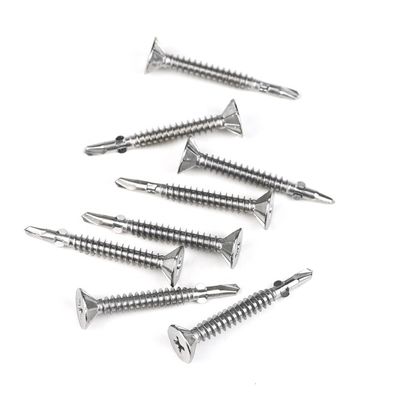 Κίτρινο ατσάλι Phillips Countersunk Flat Head Metal Self Drilling Screw με φτερά Tapping Screw
