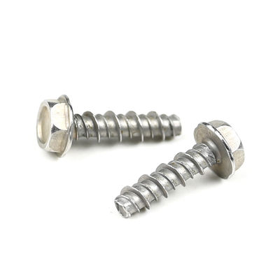 Ανθεκτικός ανοξείδωτος χάλυβας 410 Hex Head High Low Thread Metal Drywall Screws ξύλινα στρογγυλά