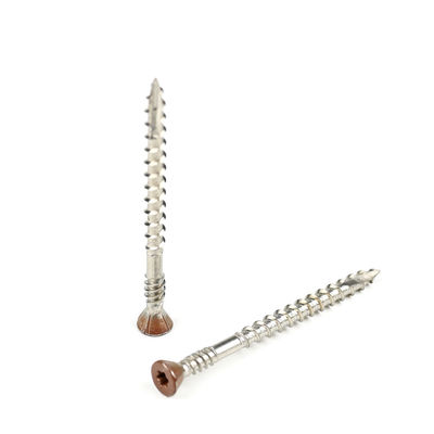 Καθαρό φινίρισμα από ανοξείδωτο χάλυβα Countersunk Torx Head Διπλό νήμα ξυλοπετρώματος βίδα για την επισκευή