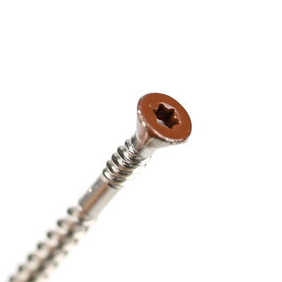 Καθαρό φινίρισμα από ανοξείδωτο χάλυβα Countersunk Torx Head Διπλό νήμα ξυλοπετρώματος βίδα για την επισκευή