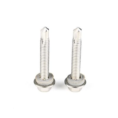 Προσαρμοσμένες βίδες Tek Black HEX Washer Head Self Drilling για μεταλλικό ξύλο M3.5-M6.3