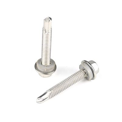 Προσαρμοσμένες βίδες Tek Black HEX Washer Head Self Drilling για μεταλλικό ξύλο M3.5-M6.3