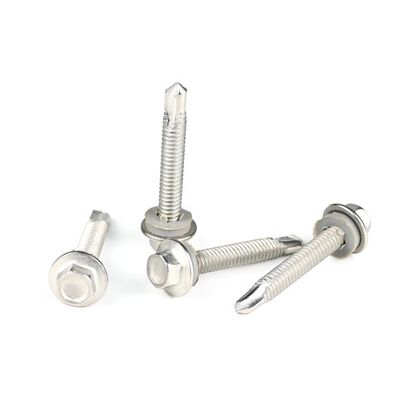 Προσαρμοσμένες βίδες Tek Black HEX Washer Head Self Drilling για μεταλλικό ξύλο M3.5-M6.3