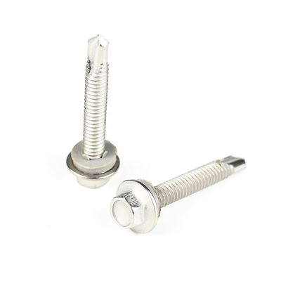 Προσαρμοσμένες βίδες Tek Black HEX Washer Head Self Drilling για μεταλλικό ξύλο M3.5-M6.3