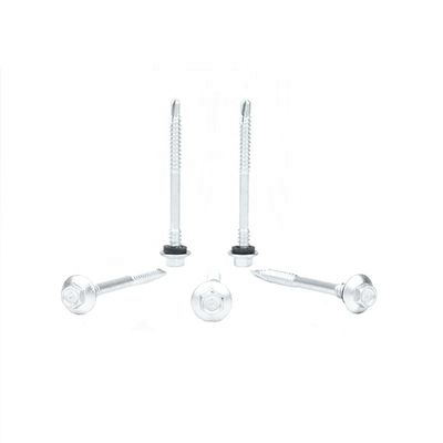 100% QC δοκιμασμένη φλέβα Hex Head Ατσάλινη αυτοτρυπάνιση βίδες με Epdm πλυντήριο