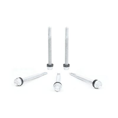 Αυτοτρυπάνιση Ατσάλι Flanges Hex Κεφαλή Μεταλλικές βίδες Phillips Cross Recess INCH