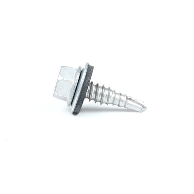 Χάλυβα Hex Head αυτοτρυπάνιση οροφή Tek βίδες με ελαστικό πλυντήρια ραφή βίδα 1 σημείο