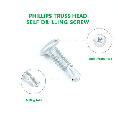 Sus410 Σιδηροδρομική τροχιά από ανοξείδωτο χάλυβα Κεφαλίδα σταυρού αυτοτρυπτική βίδα οροφή αυτοτρυπτική βίδες