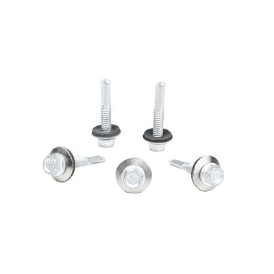 SS410 Ατσάλι από ανοξείδωτο χάλυβα Hex Head Self Drilling Screws Metal Tek