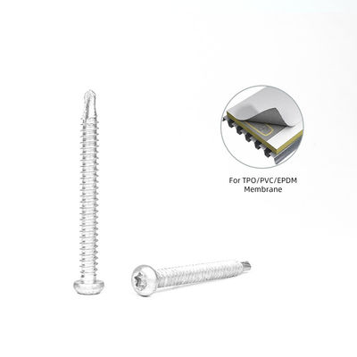 6.3x65 TPO PVC Ply Membrane ανοξείδωτο χάλυβα 304 δι-μεταλλικό Torx κουμπί κεφαλή υδατοασφαλής βίδα