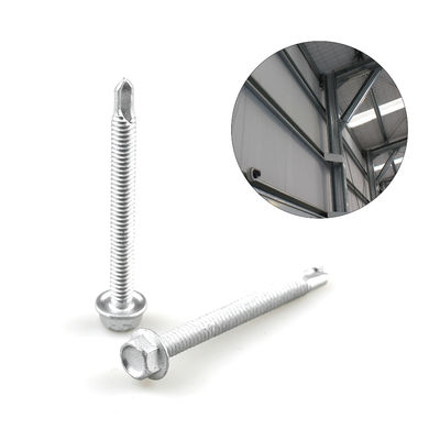 Ζυγός κράμα επικαλυμμένη εξαγωνική φλέβα 6.3x65 Bi-Metal 304 Framing βίδα για τοίχο επένδυση φύλλο για Purlin