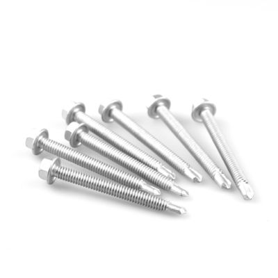 Ζυγός κράμα επικαλυμμένη εξαγωνική φλέβα 6.3x65 Bi-Metal 304 Framing βίδα για τοίχο επένδυση φύλλο για Purlin