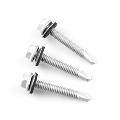 6.3x45 Hex Flange αυτοτρυπάνιση βίδα για τοίχο επένδυση Πίνακα για Purlin αδιάβροχο