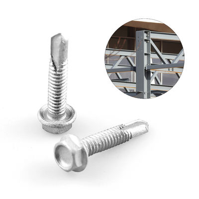 Πρότυπη επίστρωση 4.8x25 Hex Flange Bimetal Stainless Steel Hex Head Self-Drilling Screws για ατσάλινα αρθρώματα