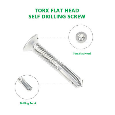 Εγκατάσταση 5.5x32 Ατσάλινο Torx Csk Κεφαλής Tek βίδα για την στερέωση ξύλου σε Purlin