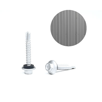 Αδιάβροχο με επίστρωμα ψευδαργύρου 12 X38 Hex Flange Self Drilling Screw για τοίχο